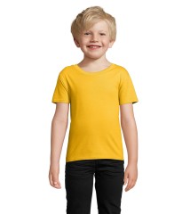 Camiseta de niño de punto liso con cuello redondo personalizable